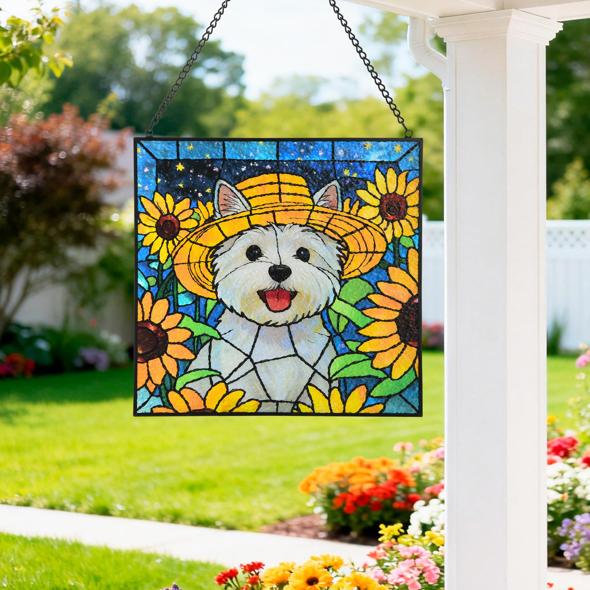 DreamLoom diamond-stained-glass panel adds vivid hues when illuminated.