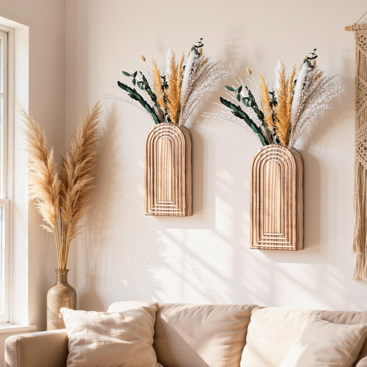 Dreamloom indoor wall planter set ideal for living rooms and offices.