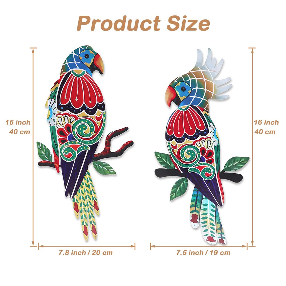 Dreamskip fence decor parrot wall art adds personality to exteriors.