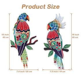 Dreamskip fence decor parrot wall art adds personality to exteriors.
