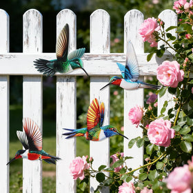 Dreamskip hummingbird wall art with hidden hooks for easy install.