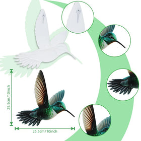 Dreamskip metal hummingbird wall art outdoors adds color to gardens.