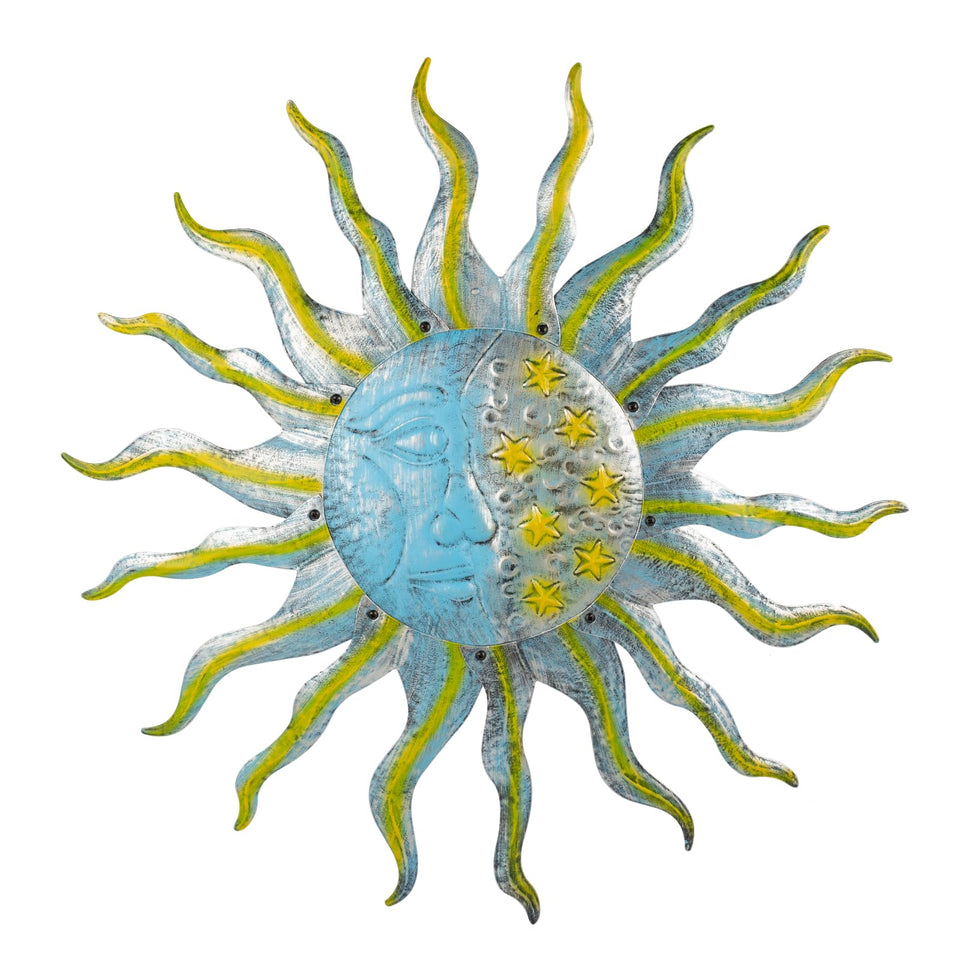 Dreamskip sun moon wall art outdoor 30-inch centerpiece elevates curb appeal.