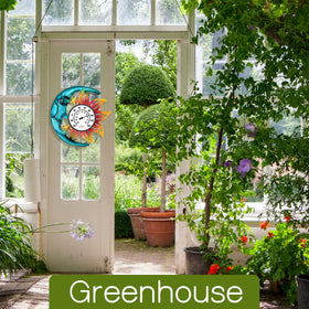 DreamSkip outdoor garden use image illustrates porch setup and weather monitoring.