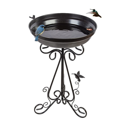 DREAMSOUL 18-inch bird bath stand attracts garden birds