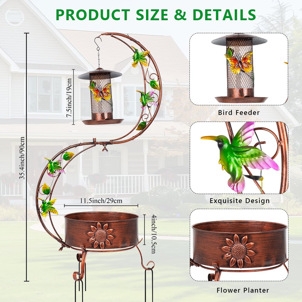 DREAMSOUL dreamsoul stand bottom planter supports blooming flowers with sunflower pattern