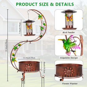 DREAMSOUL dreamsoul stand bottom planter supports blooming flowers with sunflower pattern