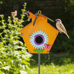 DREAMSOUL bird house outdoor yard display enhances curb appeal.