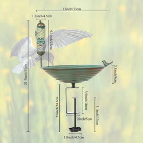DREAMSOUL deck bird bath with detachable clamp installs easily without tools