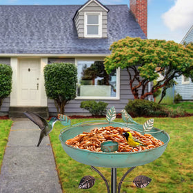 DREAMSOUL solar fountain-ready bird bath adding gentle movement to your garden