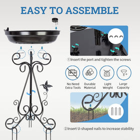 DREAMSOUL UV-coated outdoor bird bath withstands weather