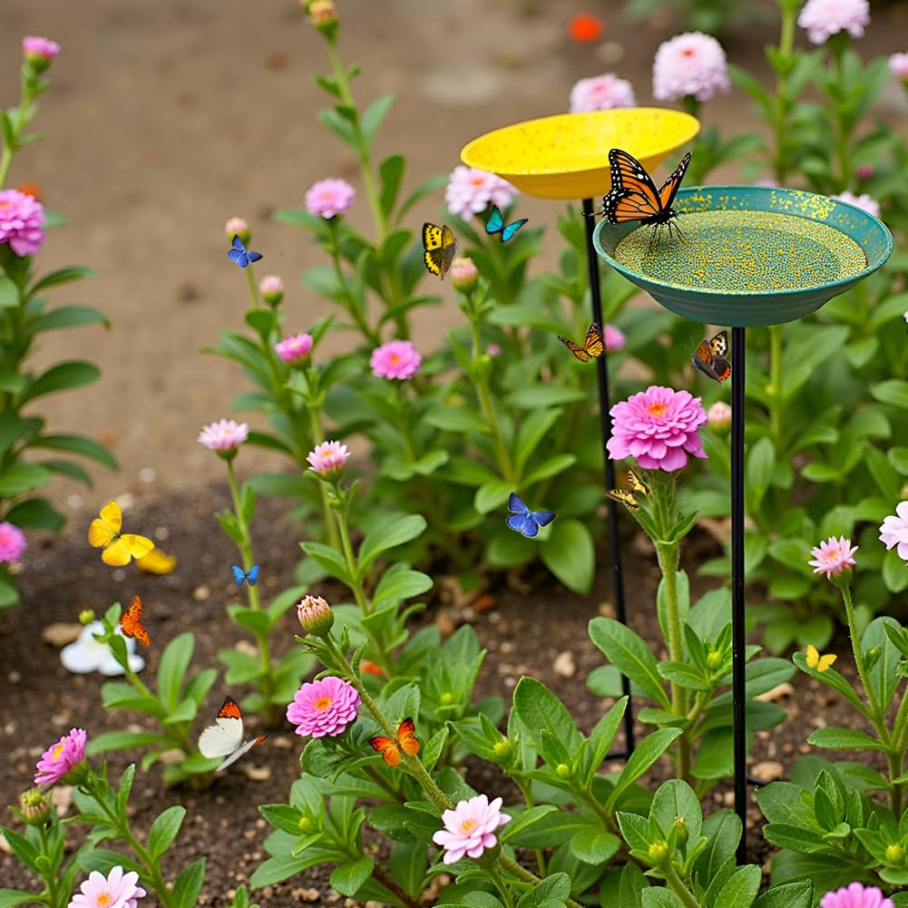 Dreamysoul bee butterfly bath garden feature provides shallow water for pollinators.