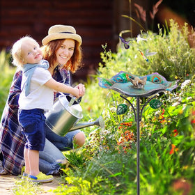 Dreamysoul easy clean birdbath surface stays tidy with simple wipe downs.