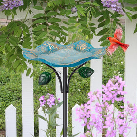 dreamysoul durable outdoor bird bath withstands sun and rain