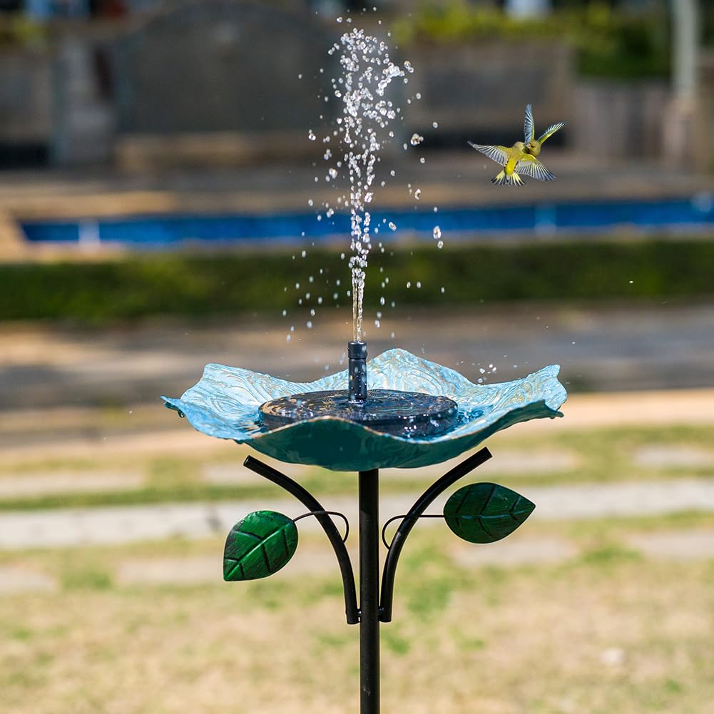 dreamysoul freestanding metal bird bath ready for placement