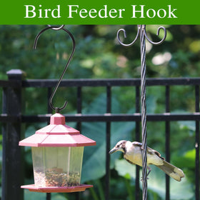 Dreecy outdoor black hanging hook ensures rust resistance for garden displays.