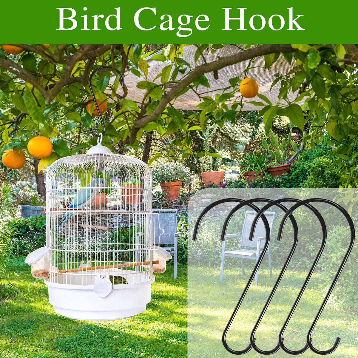 Dreecy pack of 6 12-inch hooks offers versatile suspensions for various items.