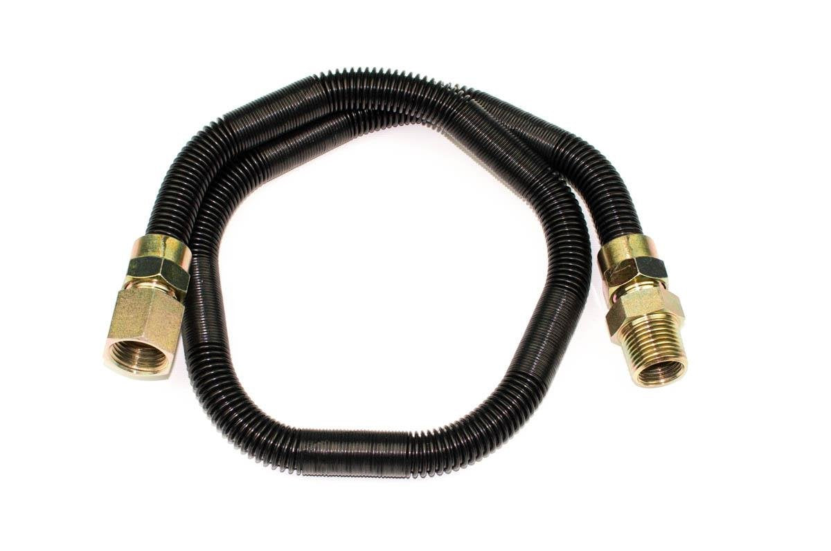 Dreffco durable stainless steel hose for NG or LP applications.