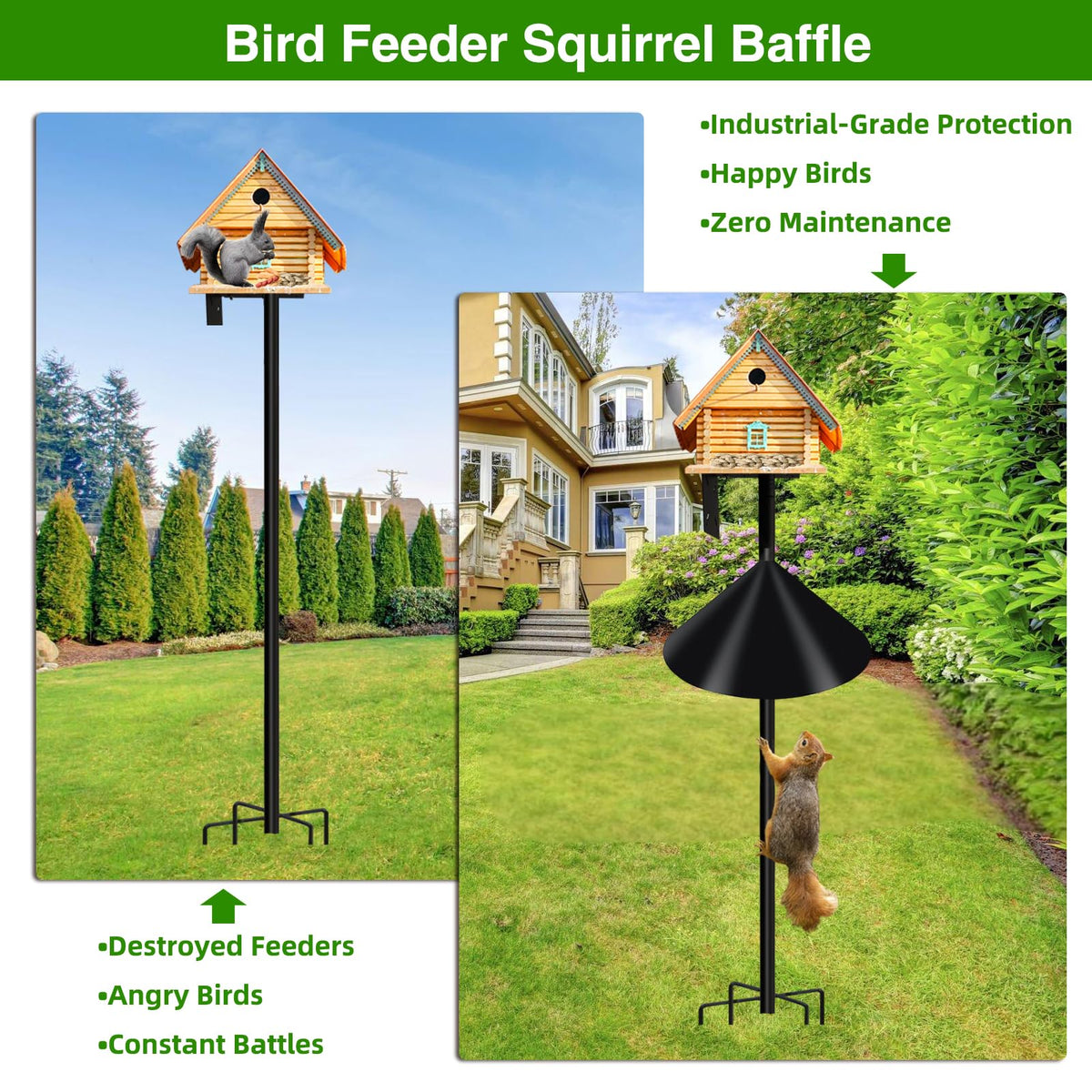 DreiPanda baffle compatible with camera mounts for birds