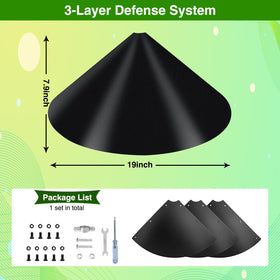 DreiPanda Wider Squirrel Baffle mounted on pole deterring pests