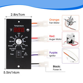 DRELD digital thermostat controller kit back panel with ports for secure connections.