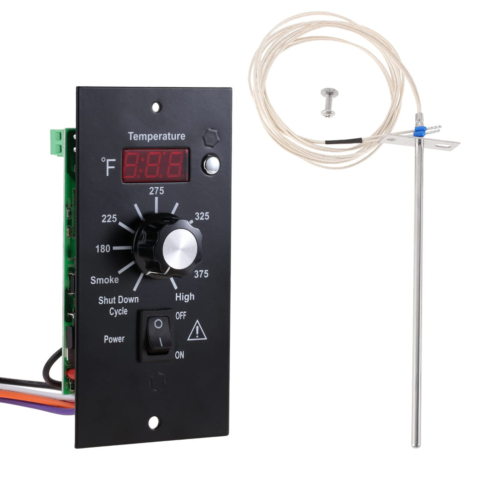 DRELD digital thermostat controller kit front view for precise grill control.