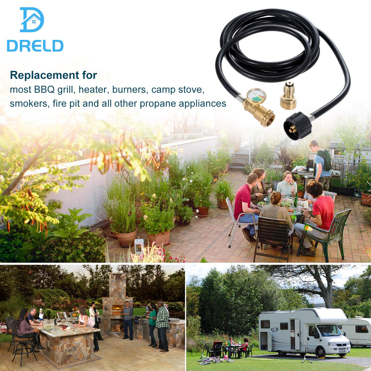 DRELD easy-install hose connection reduces setup time for grills and stoves