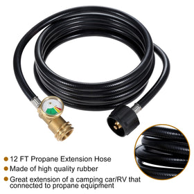 DRELD outdoor grill setup using propane extension for flexible placement