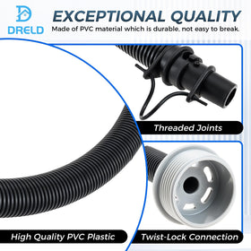 DRELD P6931 compatible hose supports portable spa tubs anywhere.