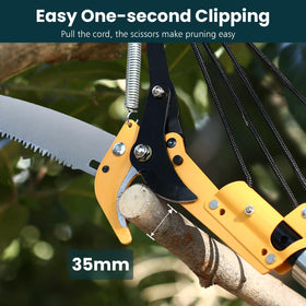 Dremmt 108 degree blade with three sided teeth speeds pruning progress