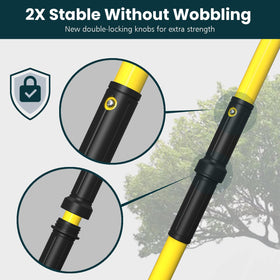 Dremmt dual locking design on pole saw ensuring secure joints