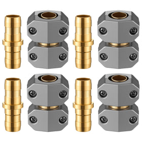 Dreyoo metal hose mender four-pack with aluminum body for durable outdoor repairs.