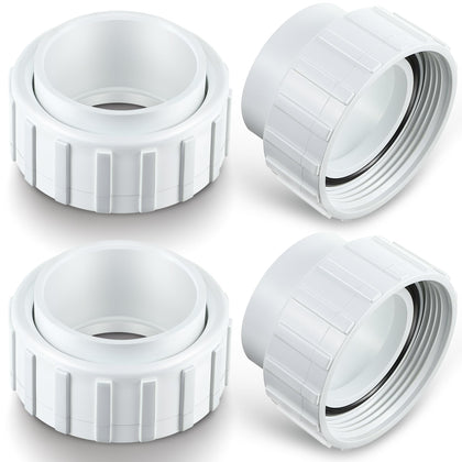 Dreyoo 4-piece 2-inch pump union nuts for secure connections.