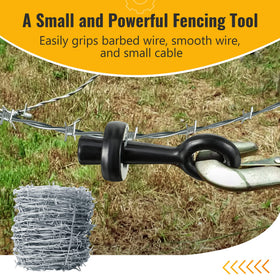 Dreyoo barbed wire pullers close-up steel texture