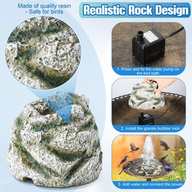 Dreyoo Bird Bath Fountain adjustable flow lets you tailor fountain intensity.