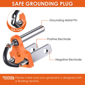 Dreyoo compatible with EcoFlow Honda Champion generators for reliable ground bonding.