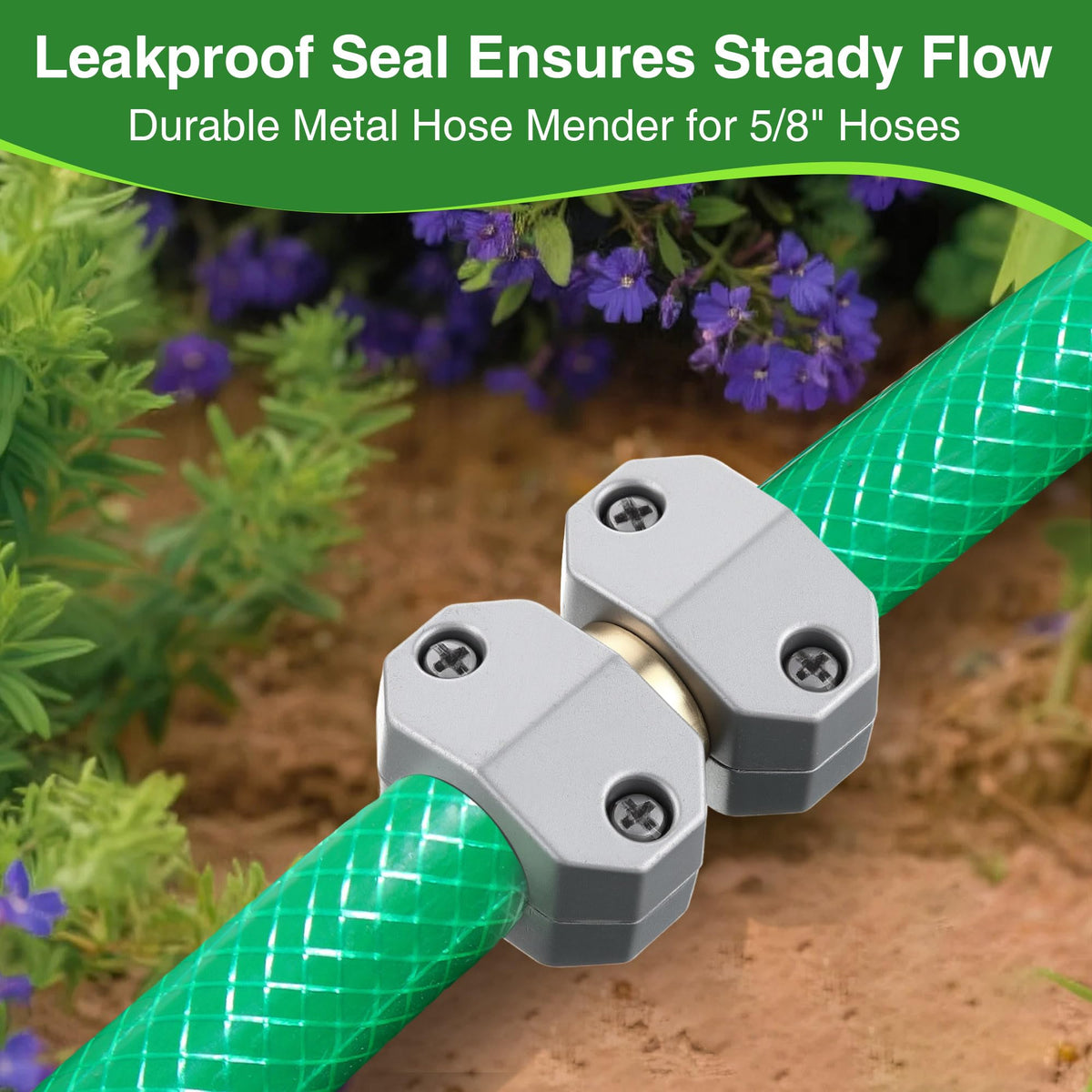 Dreyoo hose mender fits 5/8–3/4 inch hoses for secure connections.