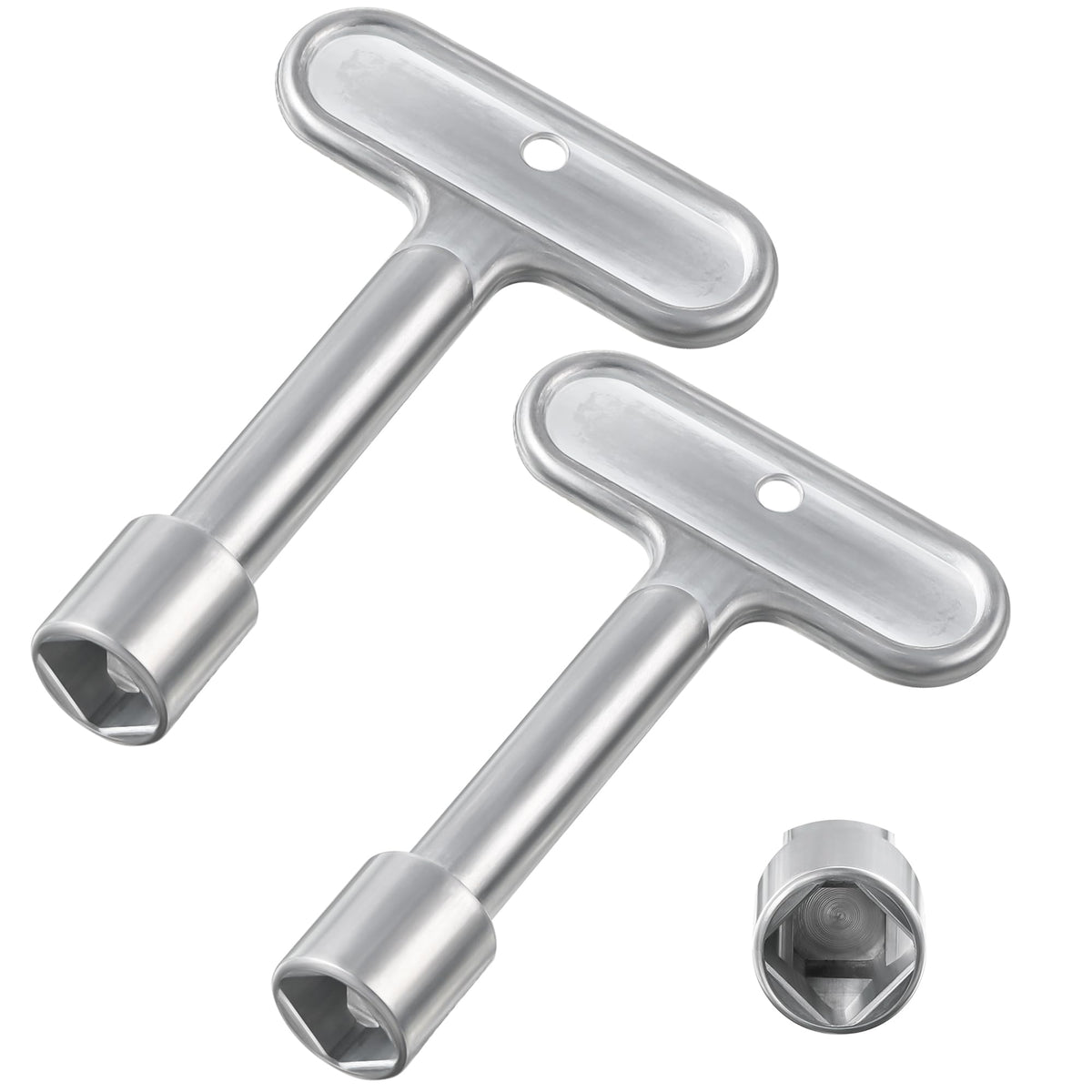 Dreyoo hydrant key with 3/8-inch square head for quick shutoff