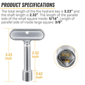 Dreyoo hydrant key two-pack for convenient backups