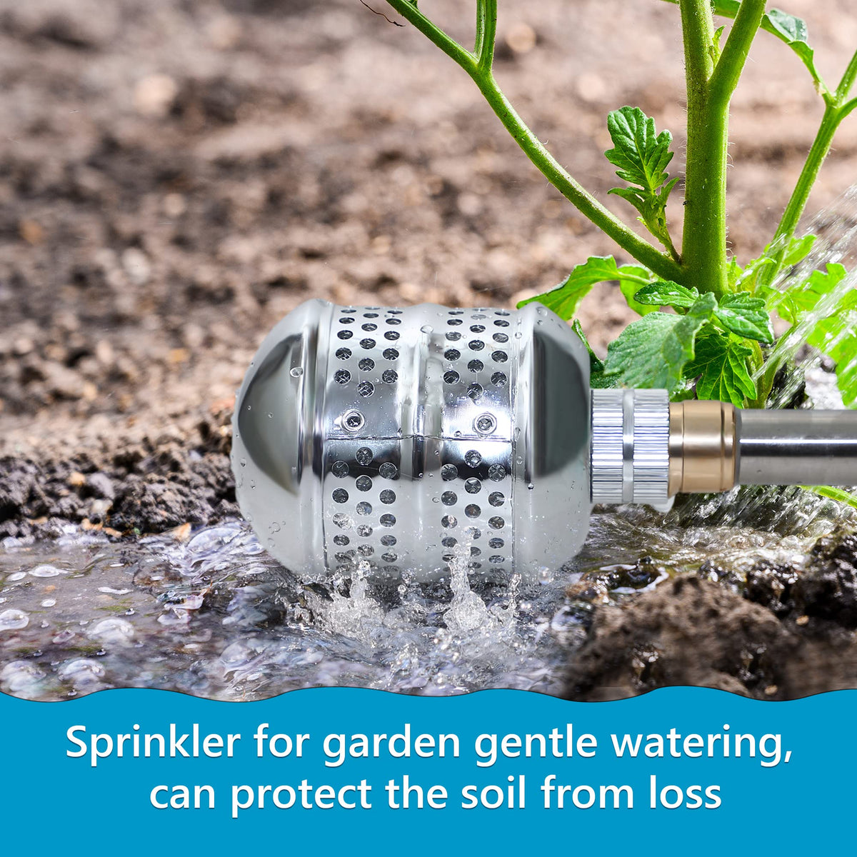 Dreyoo lightweight garden sprinkler in action for easy irrigation