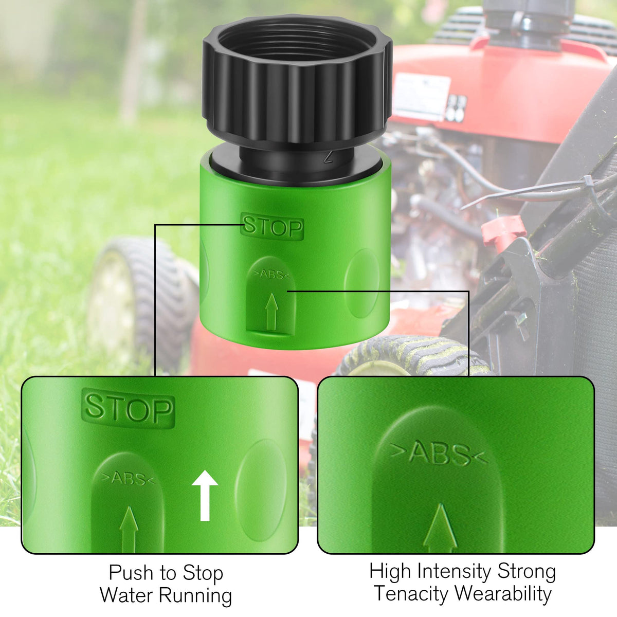 Dreyoo silver steel nozzle helps deck cleaning with precise water flow.