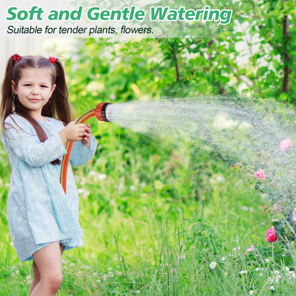 Dreyoo soft-mist watering for gentle irrigation of tender plants.