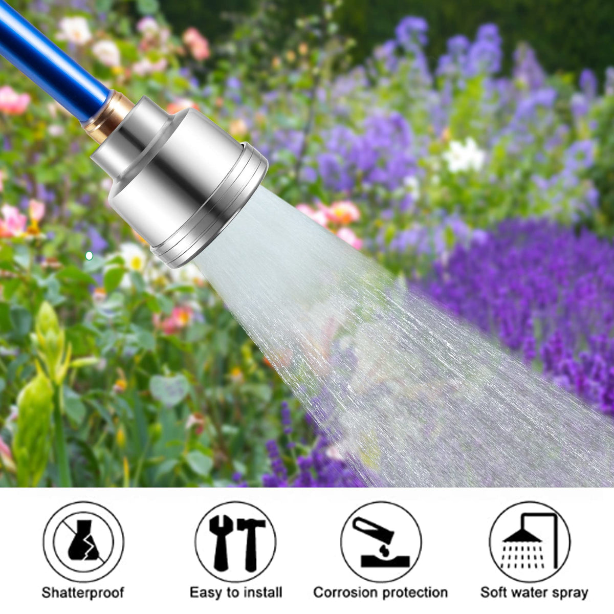 Dreyoo water nozzle aluminium alloy for durable gardening use