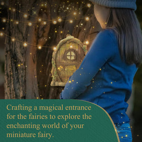 Drhomeam fairy garden door on fence or wall creates whimsical entryways