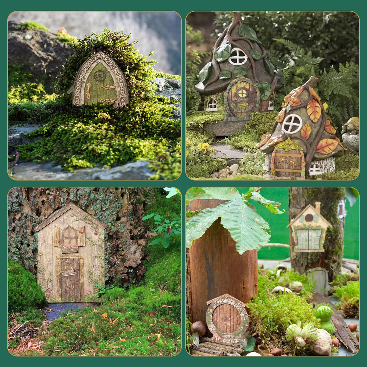 Drhomeam miniature fairy door window detail adds charming craftsmanship to your garden