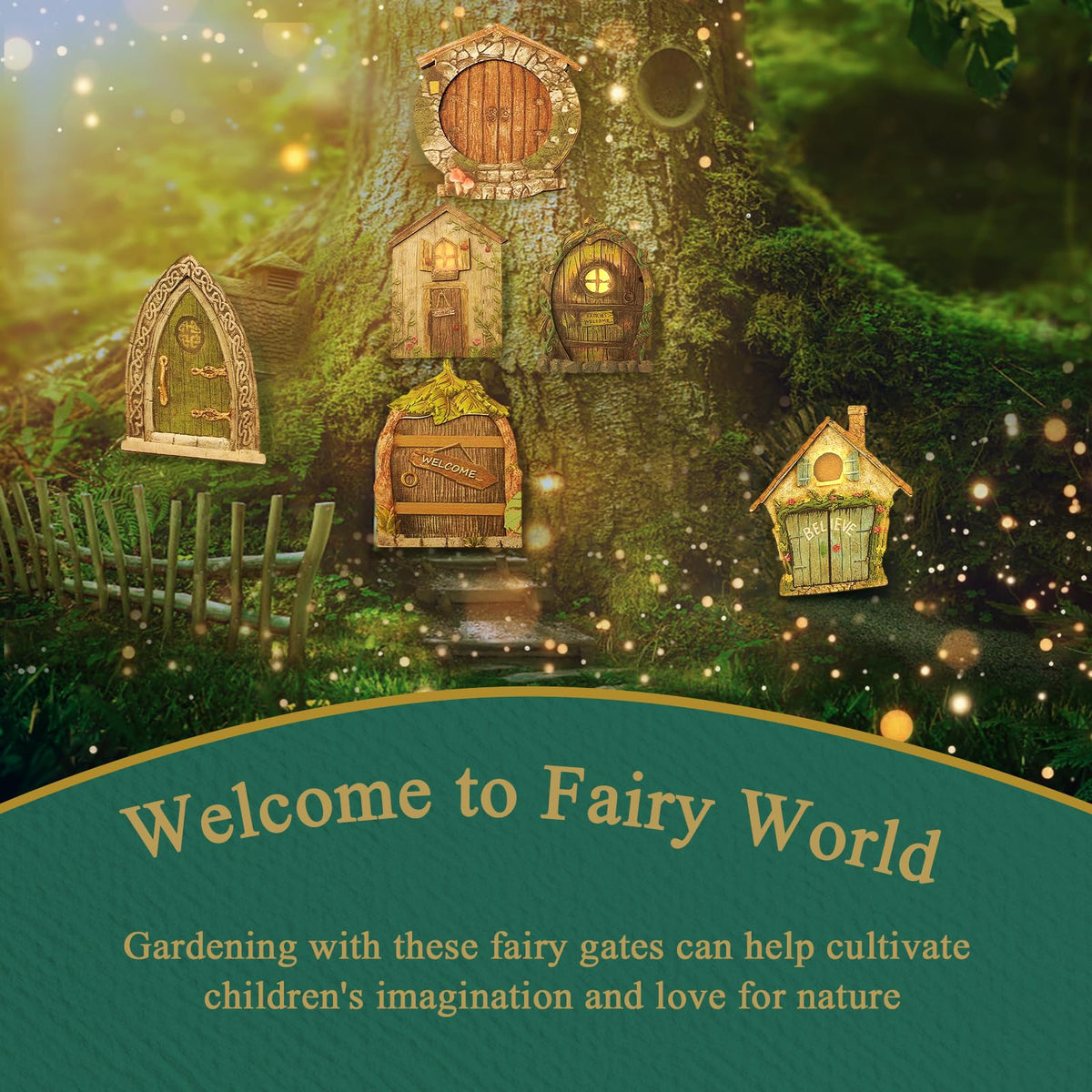 Drhomeam wood carved fairy door embellishments inspire imaginative play for kids
