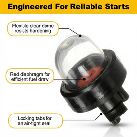 DRILAX 188-512 replacement primer bulb close-up demonstrating compatibility with common carburetors.