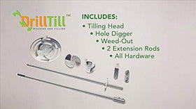 DRILLTILL 3in1 heads ready for tilling and weeding tasks.