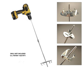 DRILLTILL cordless drill compatibility enables easier garden tasks.