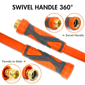 DRINCOSH kink-free hose ensures smooth spraying around plants and patios.